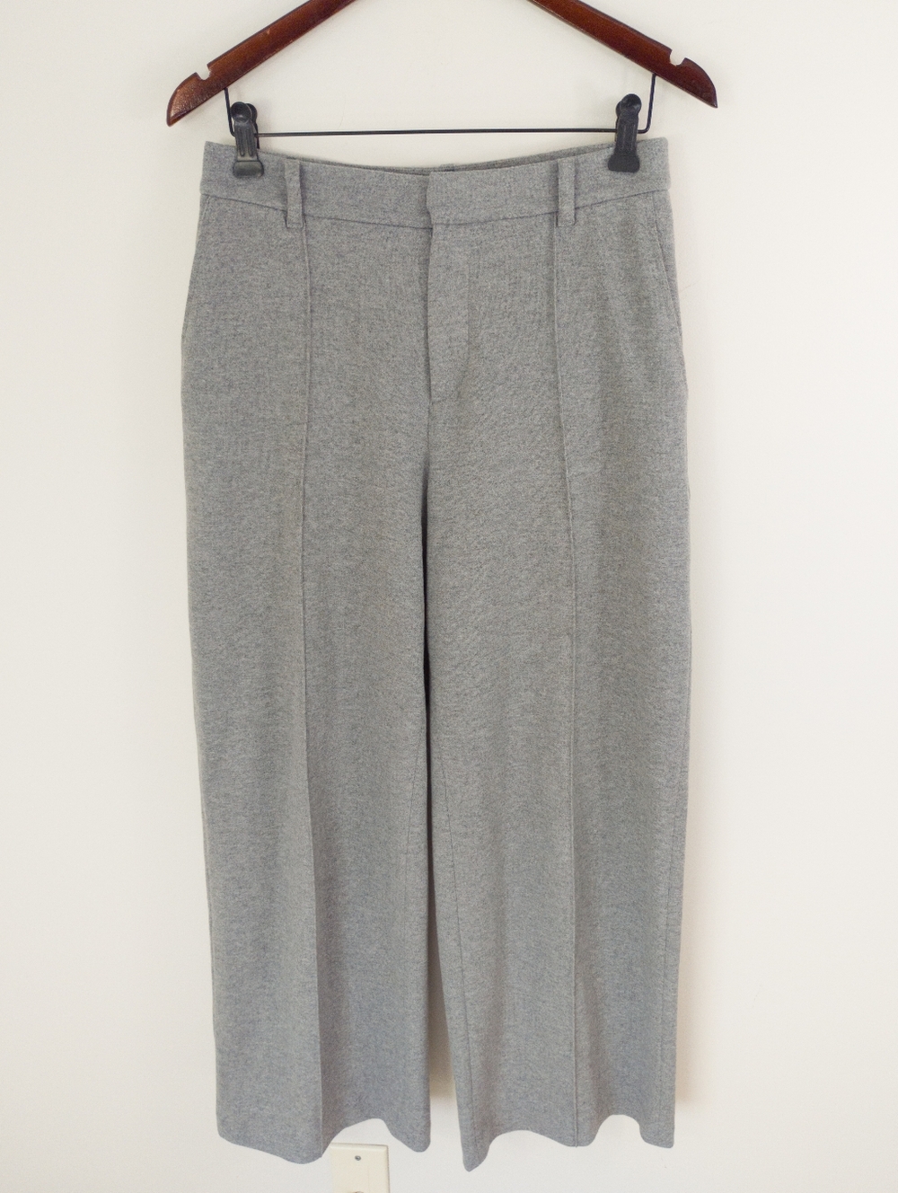 Uniqlo Brushed Jersey Wide Leg Pants Gray Size Medium